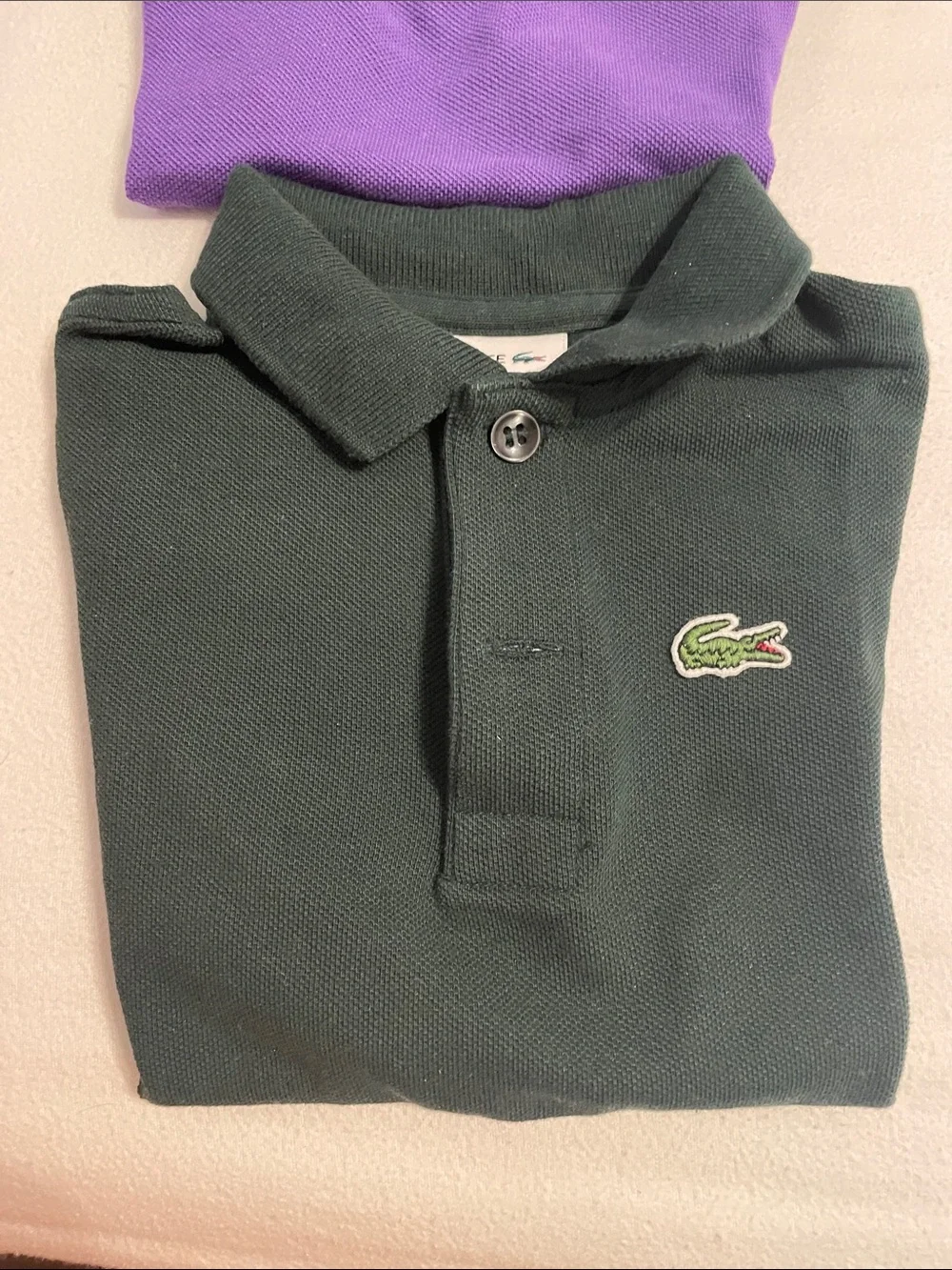 Lacoste knit placket solid